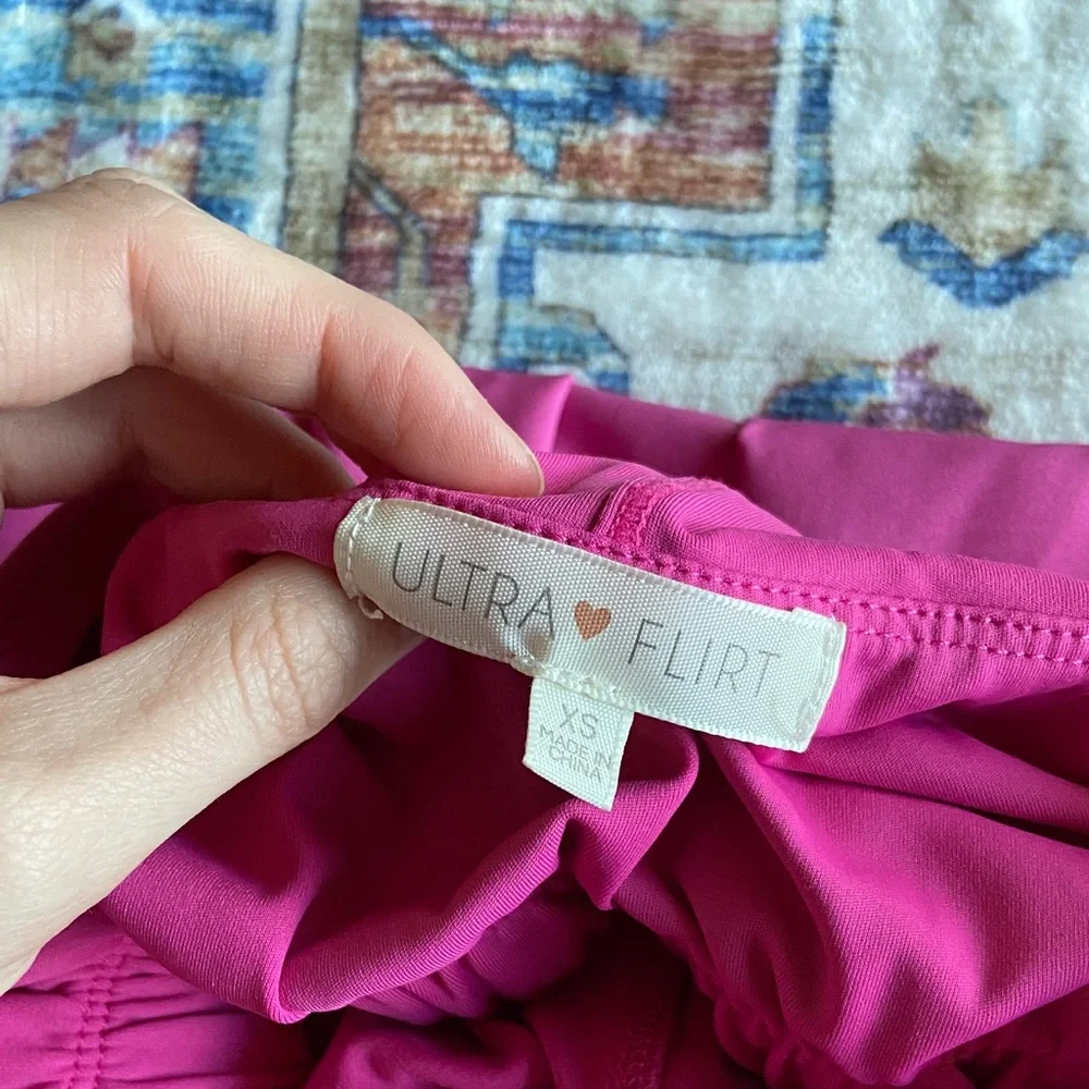 Ultra Flirt Fuchsia Active Dress with shorts underneath - Picture 5 of 6